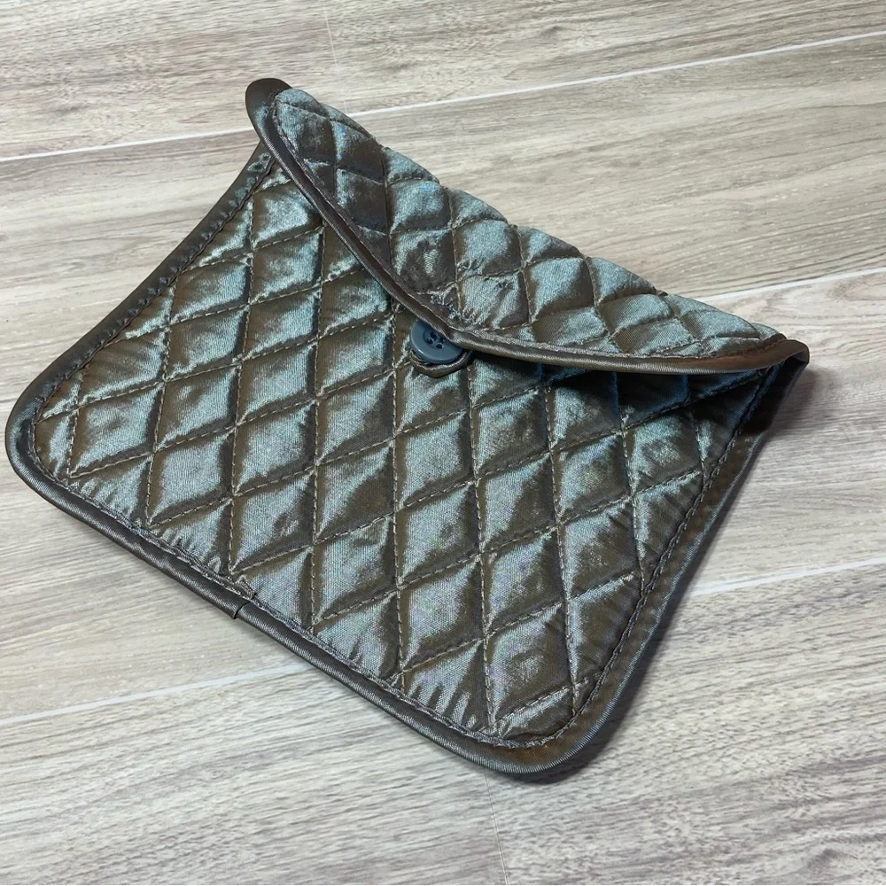 BRIGHTON / Your True Color Gold Iridescent Carry All Pouch